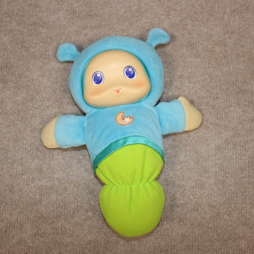 Playskool Lullaby Glo Worm Blue Green Plush Soothing Infant Toy A1203/A1204 2011